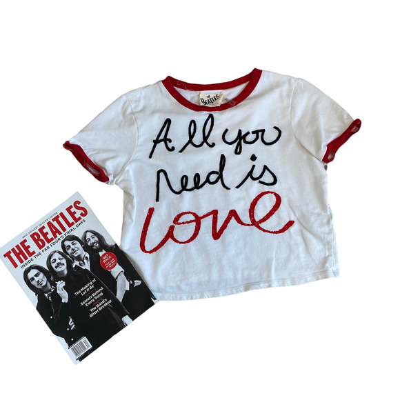 Alice + Olivia Tops - Alice + Olivia The Beatles Tribute Tee All You Need is Love M Medium